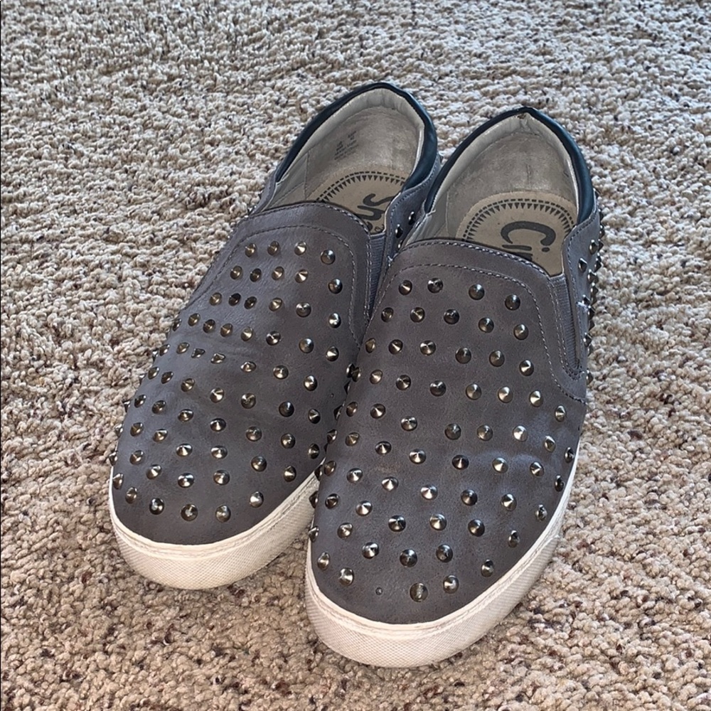 CIRCUS BY SAM EDELMAN STUDDED SLIP ON SHOES